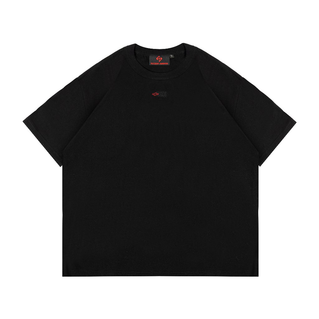 AccentAmbios Fitted Tee Unisex 30s Blank Black Cotton 30s