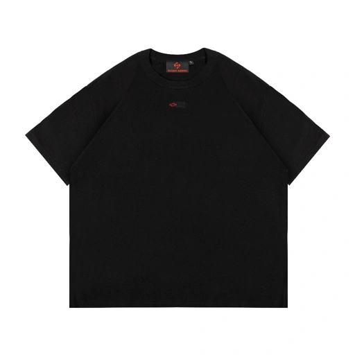 AccentAmbios Fitted Tee Unisex 30s Blank Black Cotton 30s