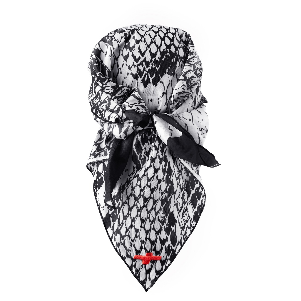 AccentAmbios Scarf Unisex Juvenile White Parasut Crinkle