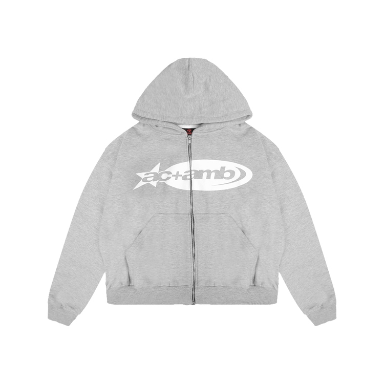 AccentAmbios Asterisk Misty Grey Boxy Hoodie 330 Gsm