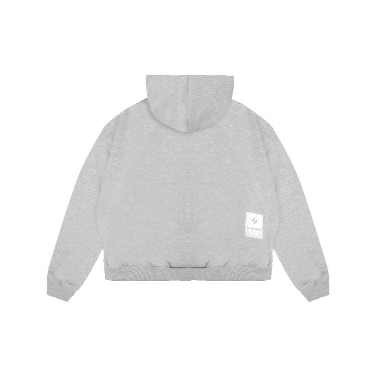 AccentAmbios Asterisk Misty Grey Boxy Hoodie 330 Gsm