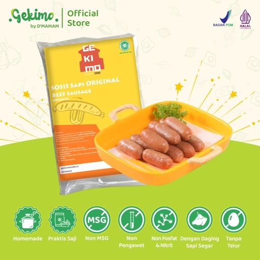 Image of D'MAMAM Beef Sausage Original 200g MPASI Homemade SNI BPOM HALAL Tanpa Telur