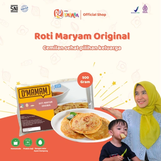 Image of D'MAMAM Roti Maryam Original 500gr Homemade / Roti Cane / Roti Canai