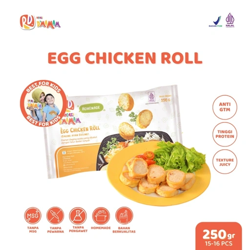 Image of D'MAMAM Egg Chicken Roll 250g Bento Frozen Anak MPASI Homemade BPOM HALAL High Protein