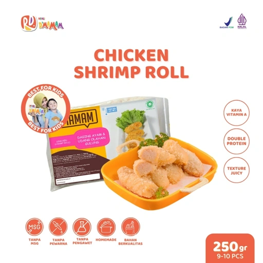 Image of D'MAMAM Chicken Shrimp Roll 250g Bento MPASI Homemade Olahan Seafood BPOM HALAL