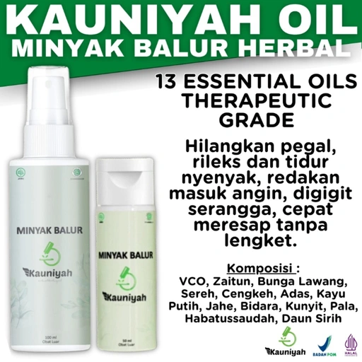 Image of Kauniyah Oil/Minyak Balur Keluarga/Minyak Pijat Kesehatan Volume 50-100 ml