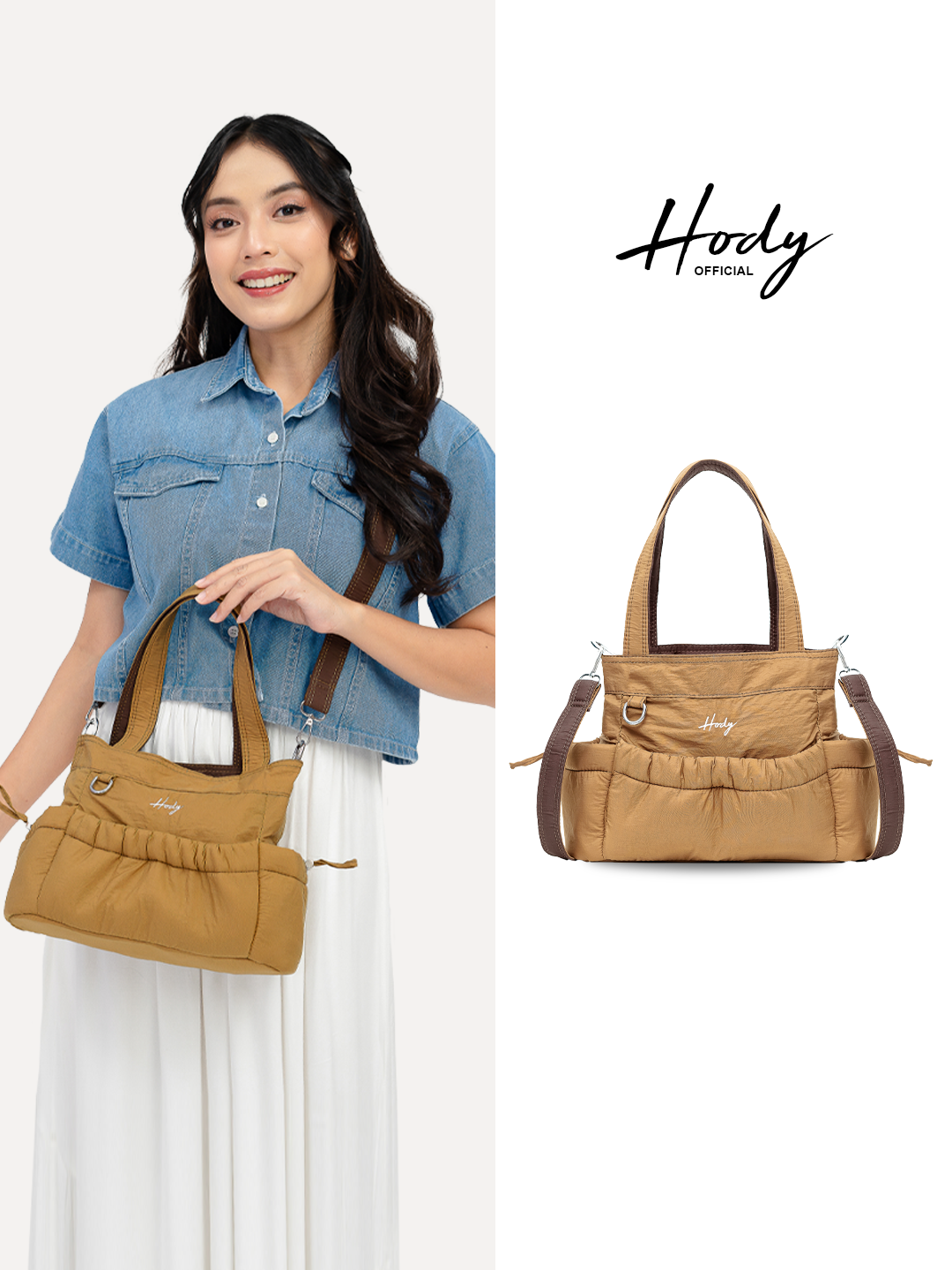 Hody - Tas Selempang Wanita Terbaru Handbag Reversible 2 in 1 Bag Bolak Balik - BAILA BAG