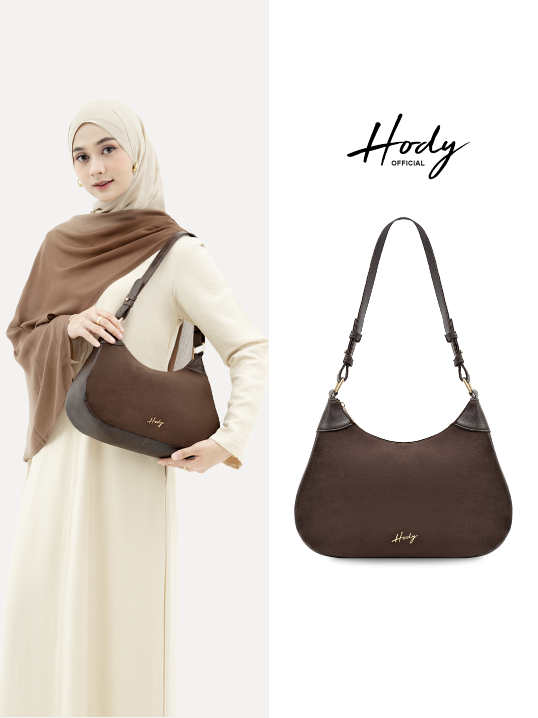 Hody - Tas Wanita Totebag Terbaru Suede Shoulder Bag Tas Bahu Wanita Kerja Kantor - AUREN BAG