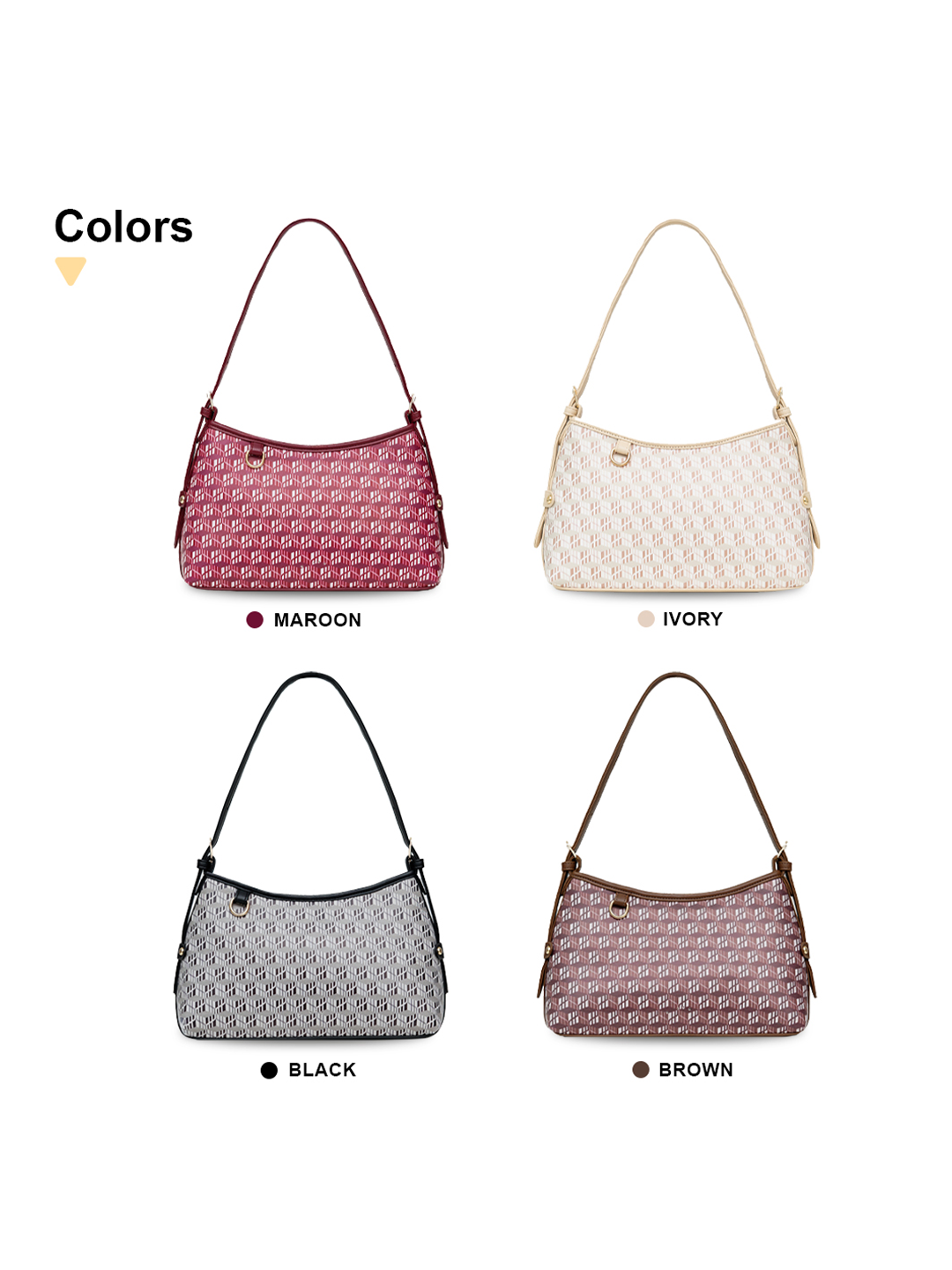 Hody - Tas Wanita Bahu Kerja Kuliah Tas Bahu Terbaru Pattern Shoulder Bag Wanita - SELIA BAG