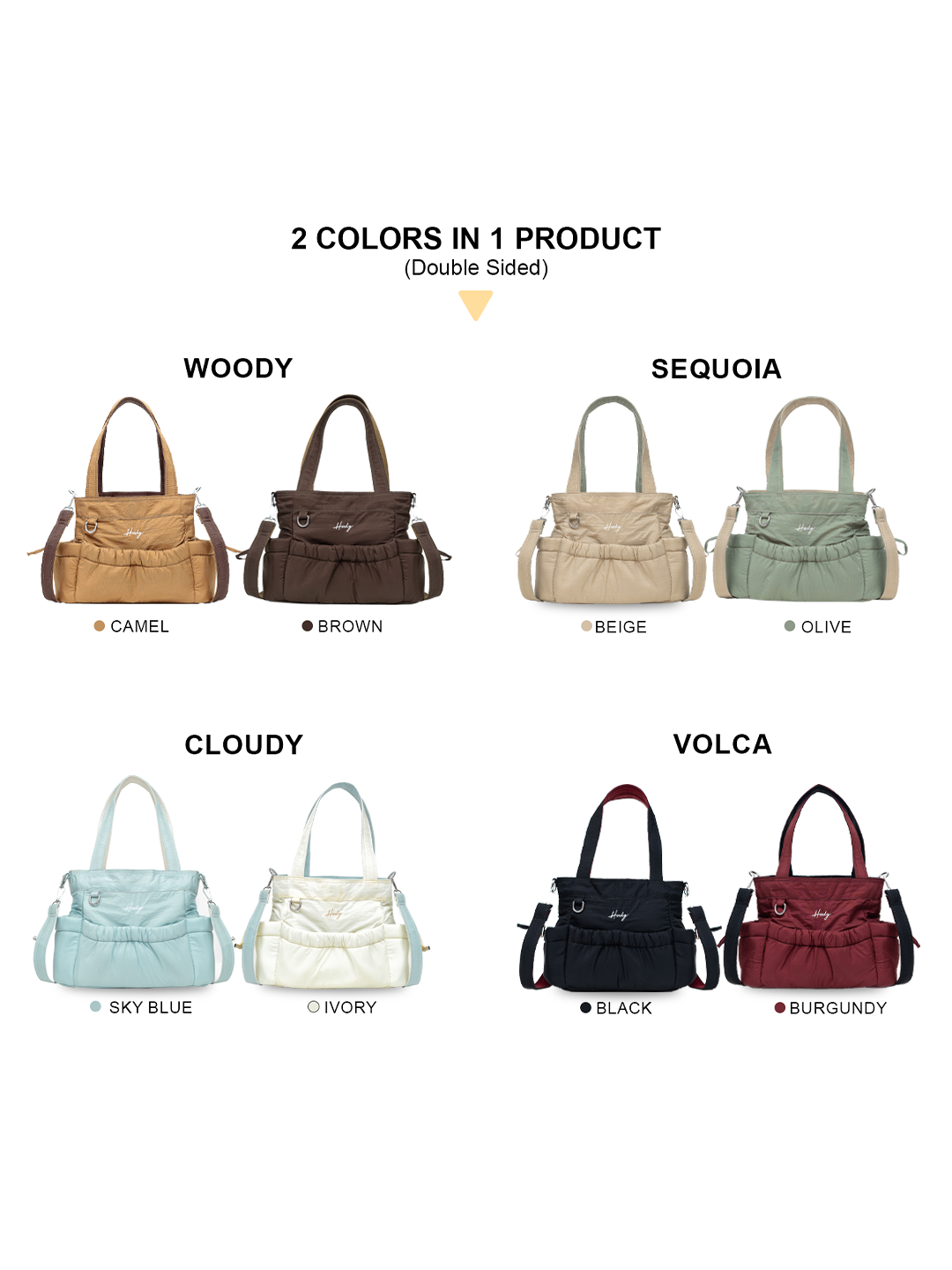 Hody - Tas Selempang Wanita Terbaru Handbag Reversible 2 in 1 Bag Bolak Balik - BAILA BAG
