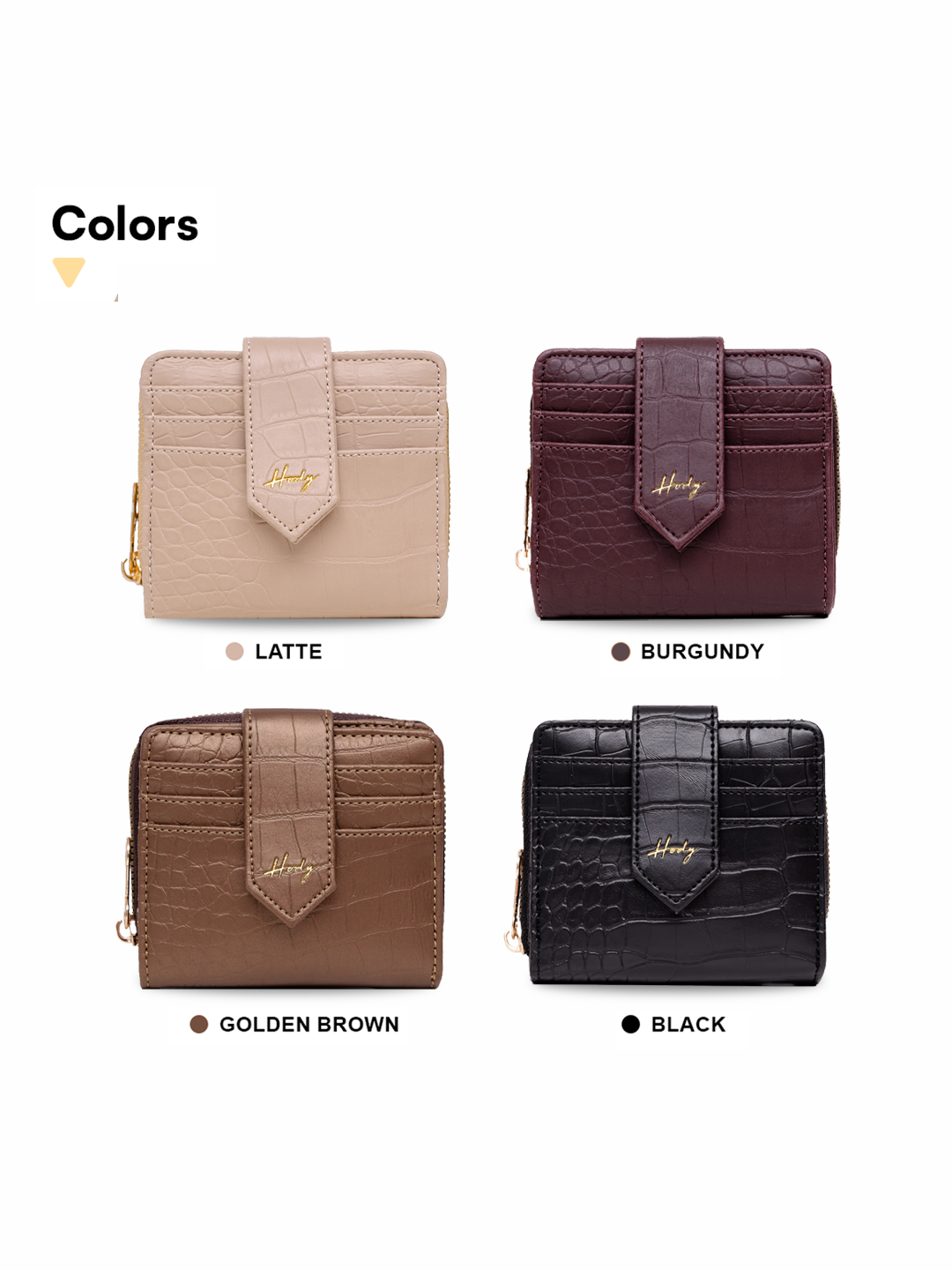 Hody - Dompet Wanita Dompet Lipat Wanita Tas Wanita Kartu Dompet Mini Cewek Card Holder Kecil Kekinian Kulit Croco - SACHIE CROCO WALLET