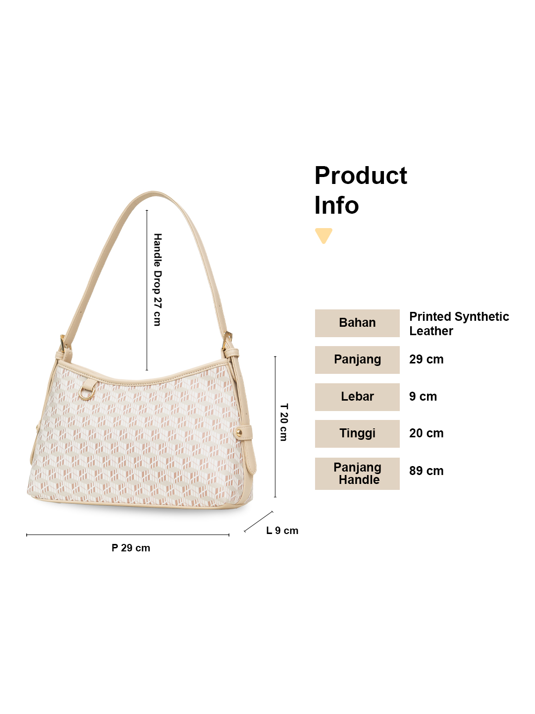 Hody - Tas Wanita Bahu Kerja Kuliah Tas Bahu Terbaru Pattern Shoulder Bag Wanita - SELIA BAG