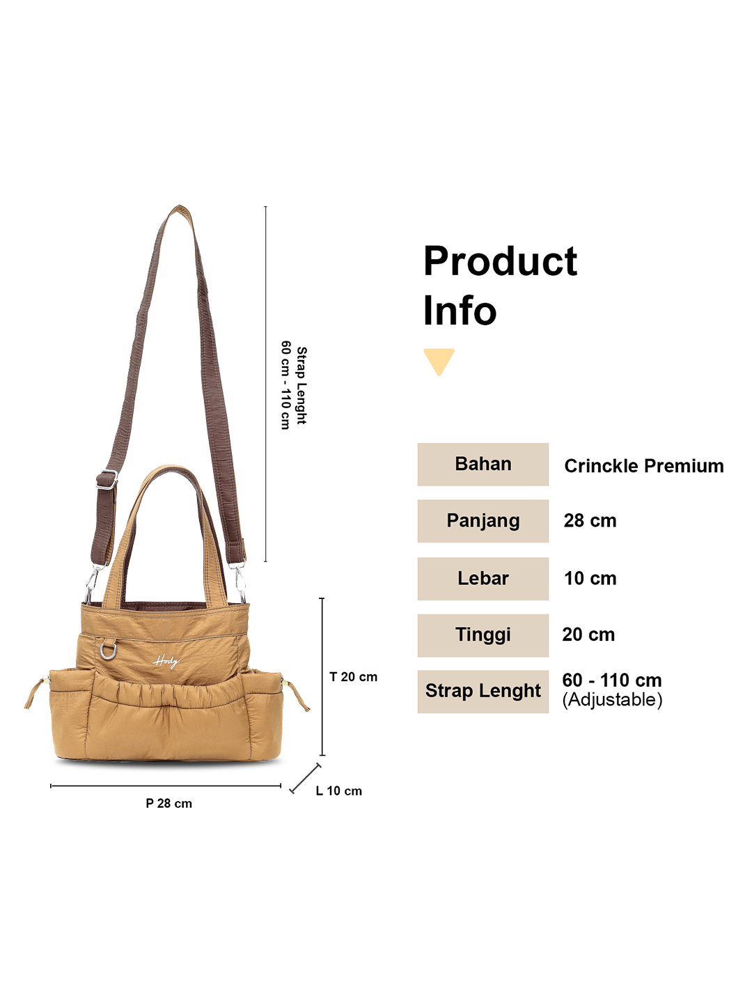 Hody - Tas Selempang Wanita Terbaru Handbag Reversible 2 in 1 Bag Bolak Balik - BAILA BAG