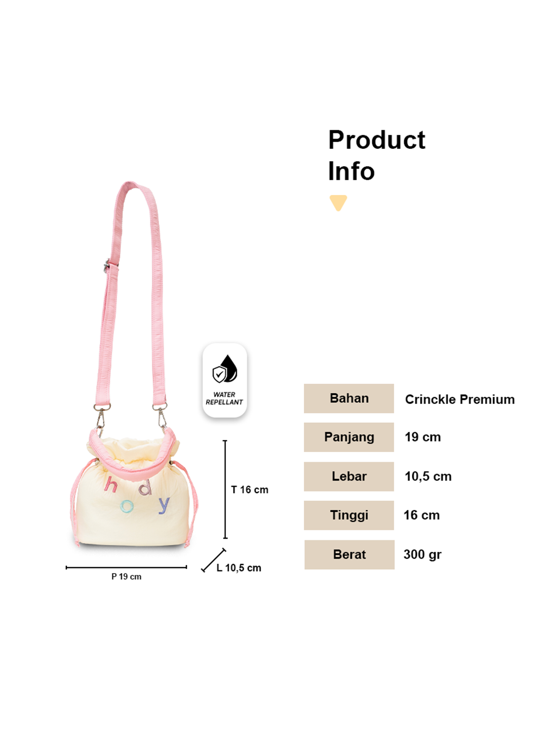 Hody - Tas Selempang Wanita Terbaru Handbag Bucket Bag Mini Tas Serut Sling Bag - BLISSIE BAG