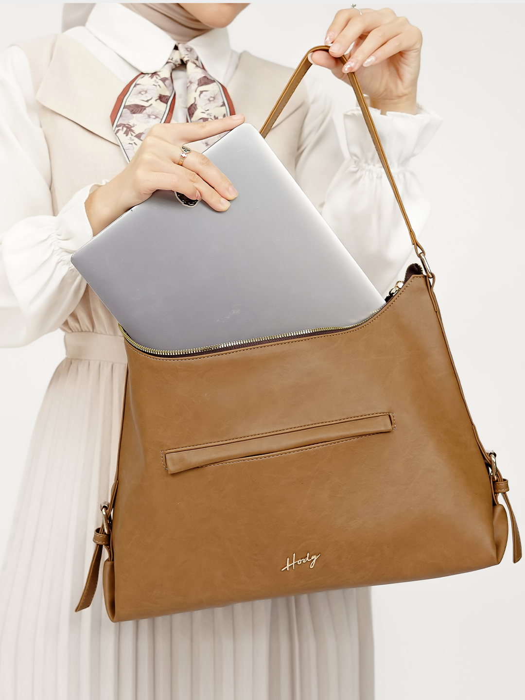 [Exclusive Launching] Hody - Tas Totebag Wanita Shoulder Bag Wanita Kulit Sintetis Premium Muat Laptop - Alora Bag