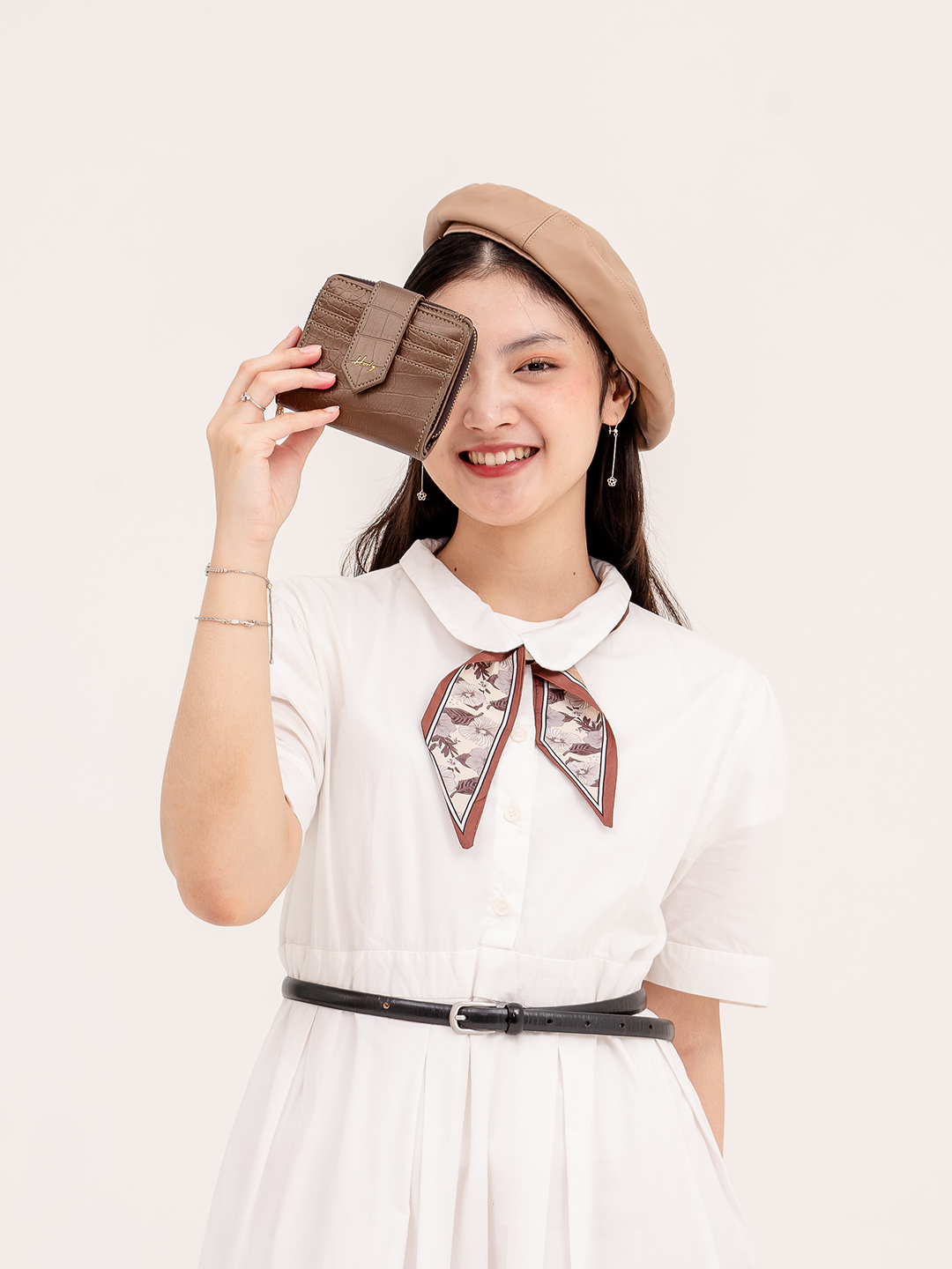 Hody - Dompet Wanita Dompet Lipat Wanita Tas Wanita Kartu Dompet Mini Cewek Card Holder Kecil Kekinian Kulit Croco - SACHIE CROCO WALLET