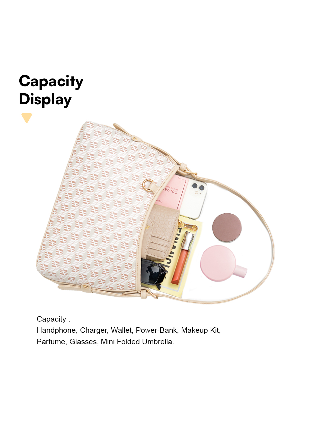Hody - Tas Wanita Bahu Kerja Kuliah Tas Bahu Terbaru Pattern Shoulder Bag Wanita - SELIA BAG