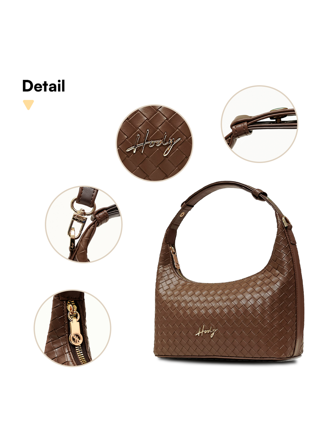 [Exclusive Launching] Hody - Tas Selempang Wanita Shoulder Bag Elegan Kulit Sintetis Anyaman Woven Bag Terbaru - Rosella Bag  4.8  118 penilaian