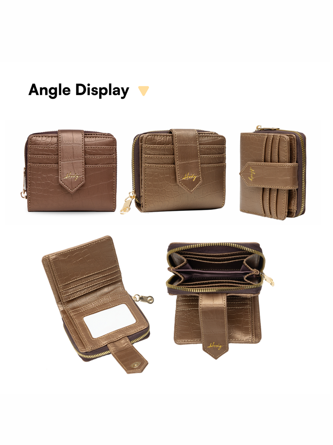 Hody - Dompet Wanita Dompet Lipat Wanita Tas Wanita Kartu Dompet Mini Cewek Card Holder Kecil Kekinian Kulit Croco - SACHIE CROCO WALLET