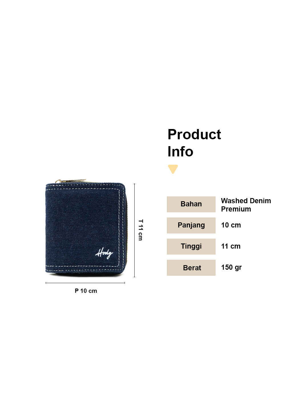 Hody - Dompet Lipat Wanita Terbaru Dompet Wanita Card Holder Denim Series - RUMI WALLET