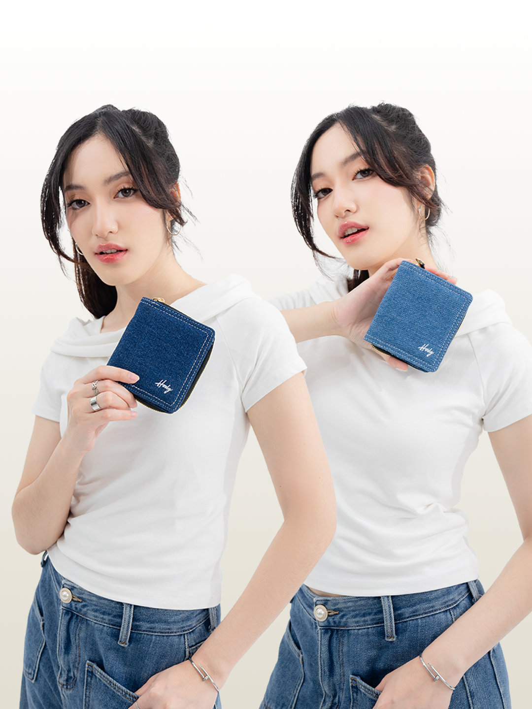 Hody - Dompet Lipat Wanita Terbaru Dompet Wanita Card Holder Denim Series - RUMI WALLET
