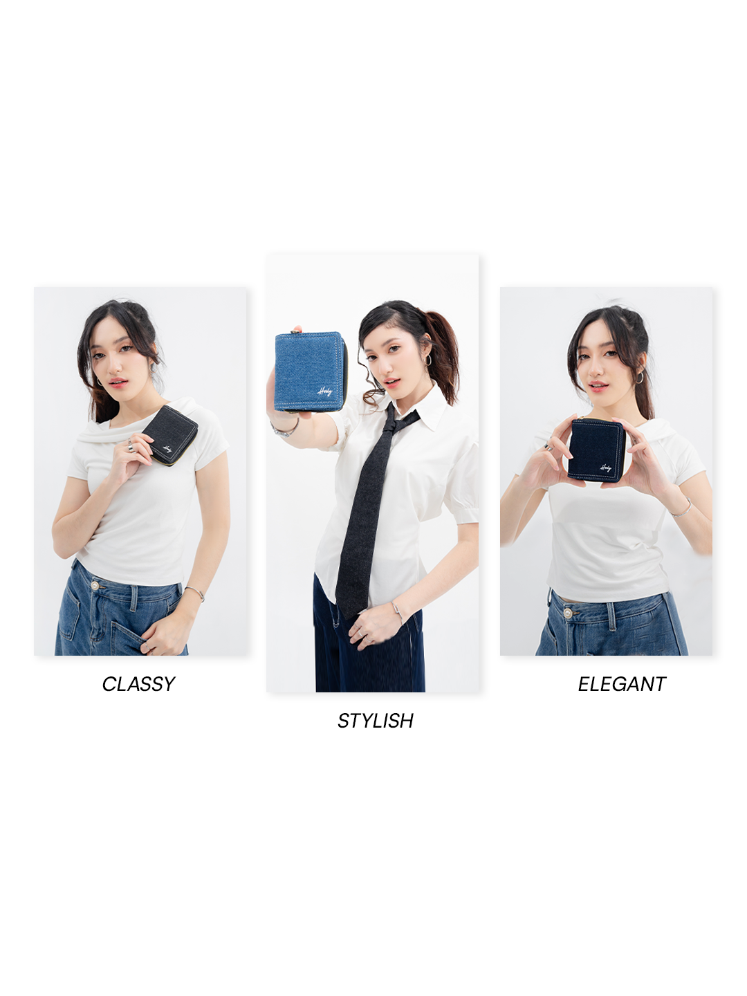 Hody - Dompet Lipat Wanita Terbaru Dompet Wanita Card Holder Denim Series - RUMI WALLET