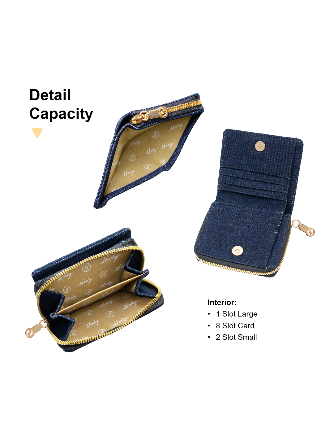 Hody - Dompet Lipat Wanita Terbaru Dompet Wanita Card Holder Denim Series - RUMI WALLET