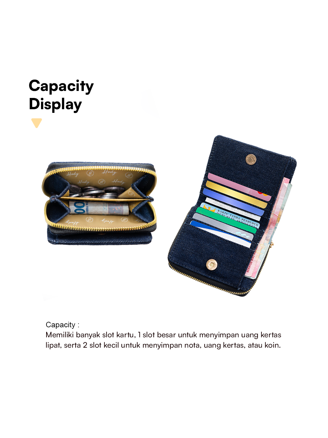 Hody - Dompet Lipat Wanita Terbaru Dompet Wanita Card Holder Denim Series - RUMI WALLET