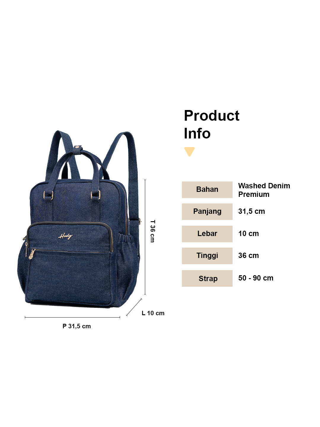 Hody - Tas Ransel Wanita Backpack Tas Laptop Wanita Ransel Sekolah Backpack Terbaru - ZADA BAG