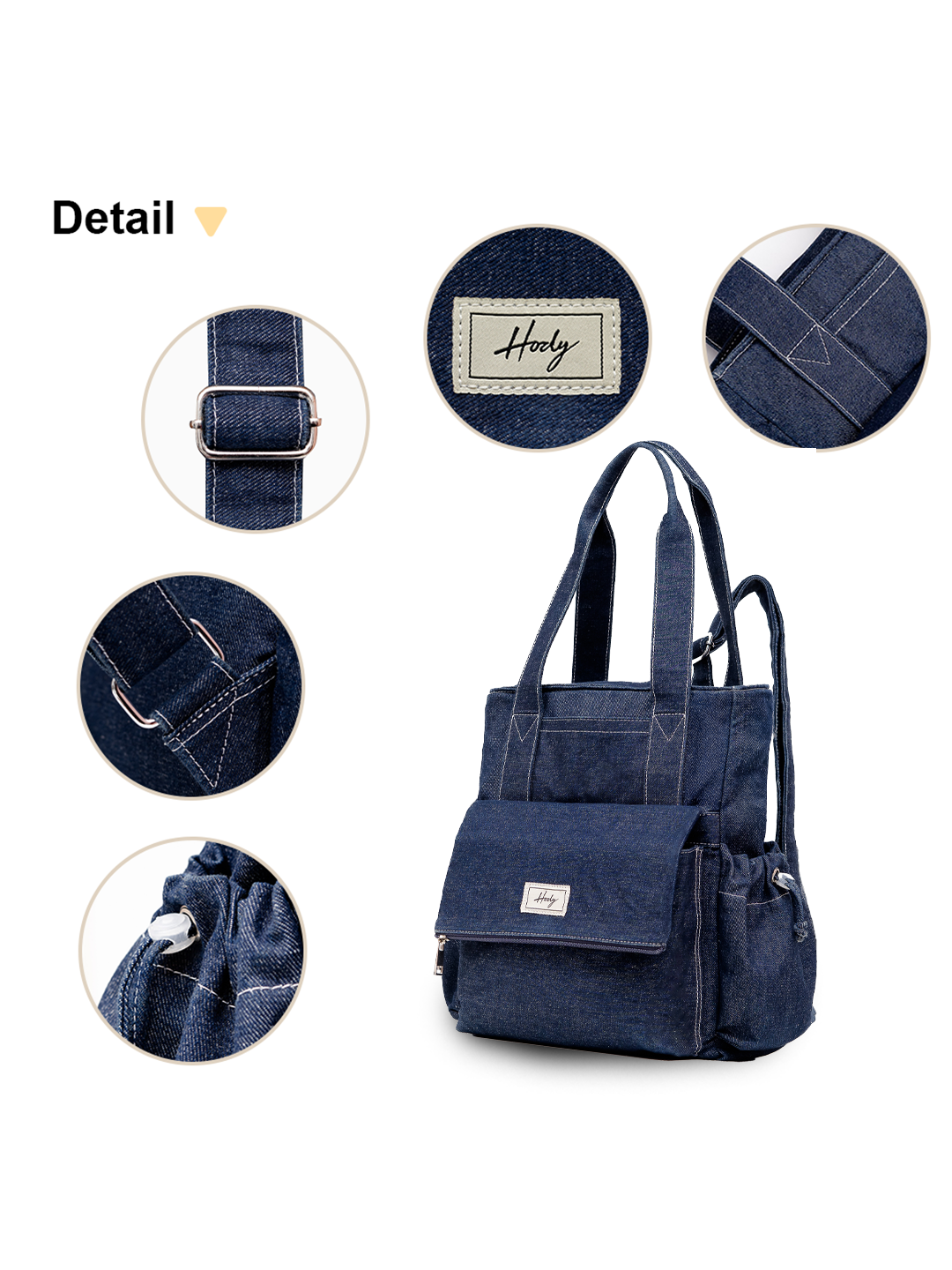 Hody - Tas Ransel Wanita Backpack Korean Style Tas Wanita Ransel Sekolah 2 In 1 Terbaru Totebag Backpack 2026 - Kaye Totepack