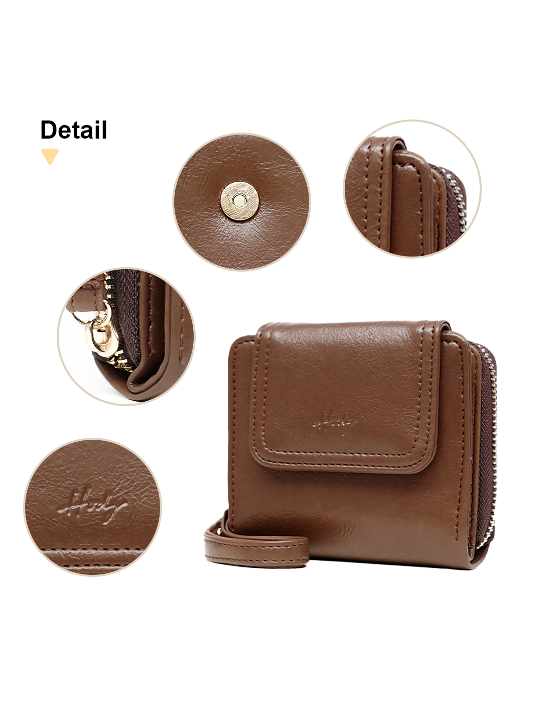 Hody - Dompet Lipat Wanita Card Holder Wanita Tali Pendek - LAYNA WALLET