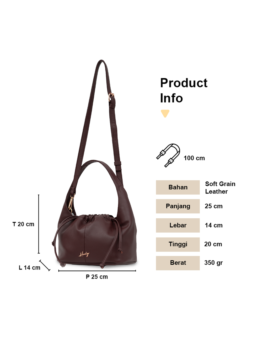 Hody - Tas Selempang Wanita Sling Bag Hand Bag Bucket Tas Wanita Bahu Terbaru - LUMI BAG