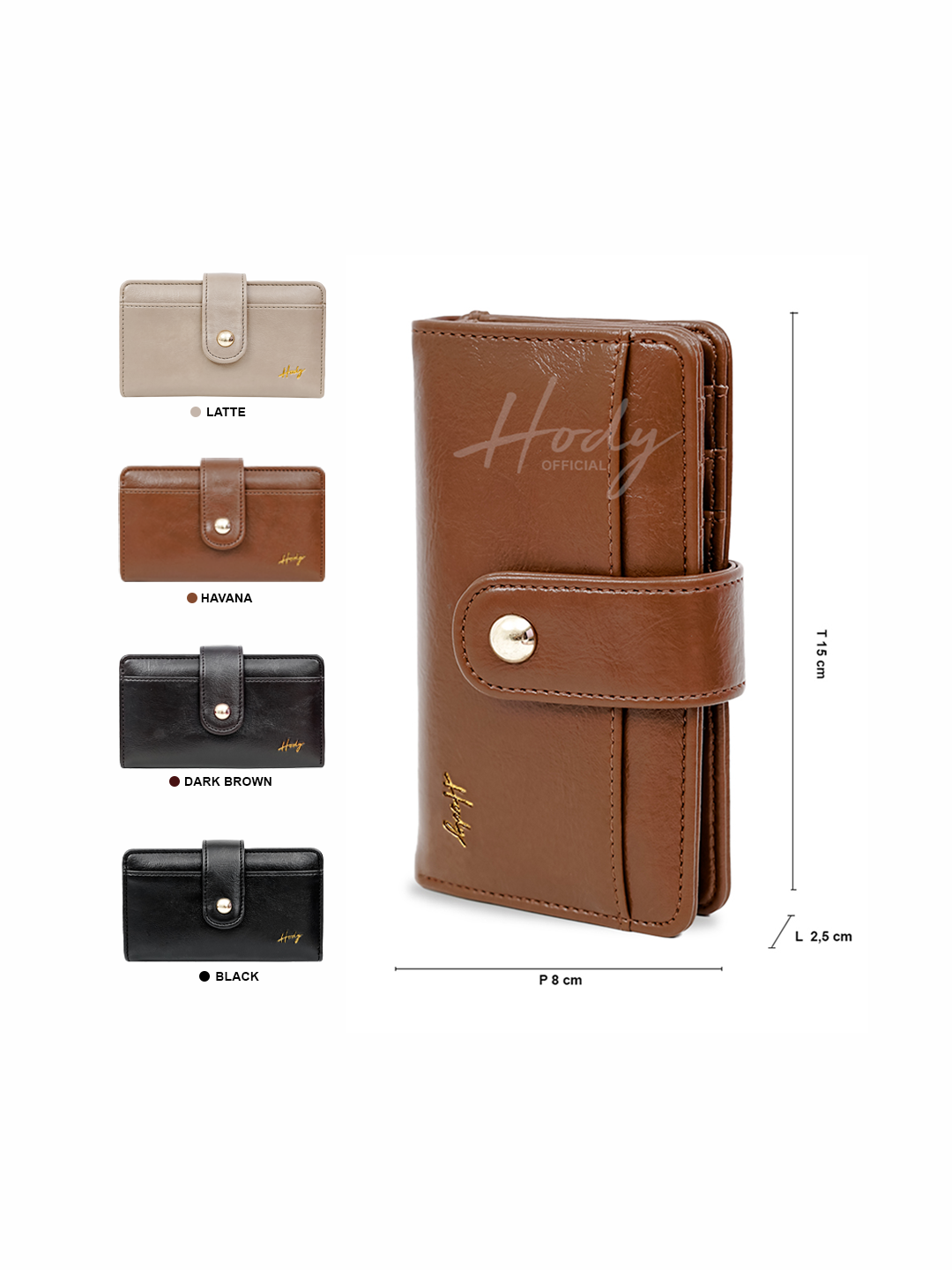 Hody - Dompet Wanita Panjang Lipat Dompet Panjang Card Holder Wanita - NURA WALLET