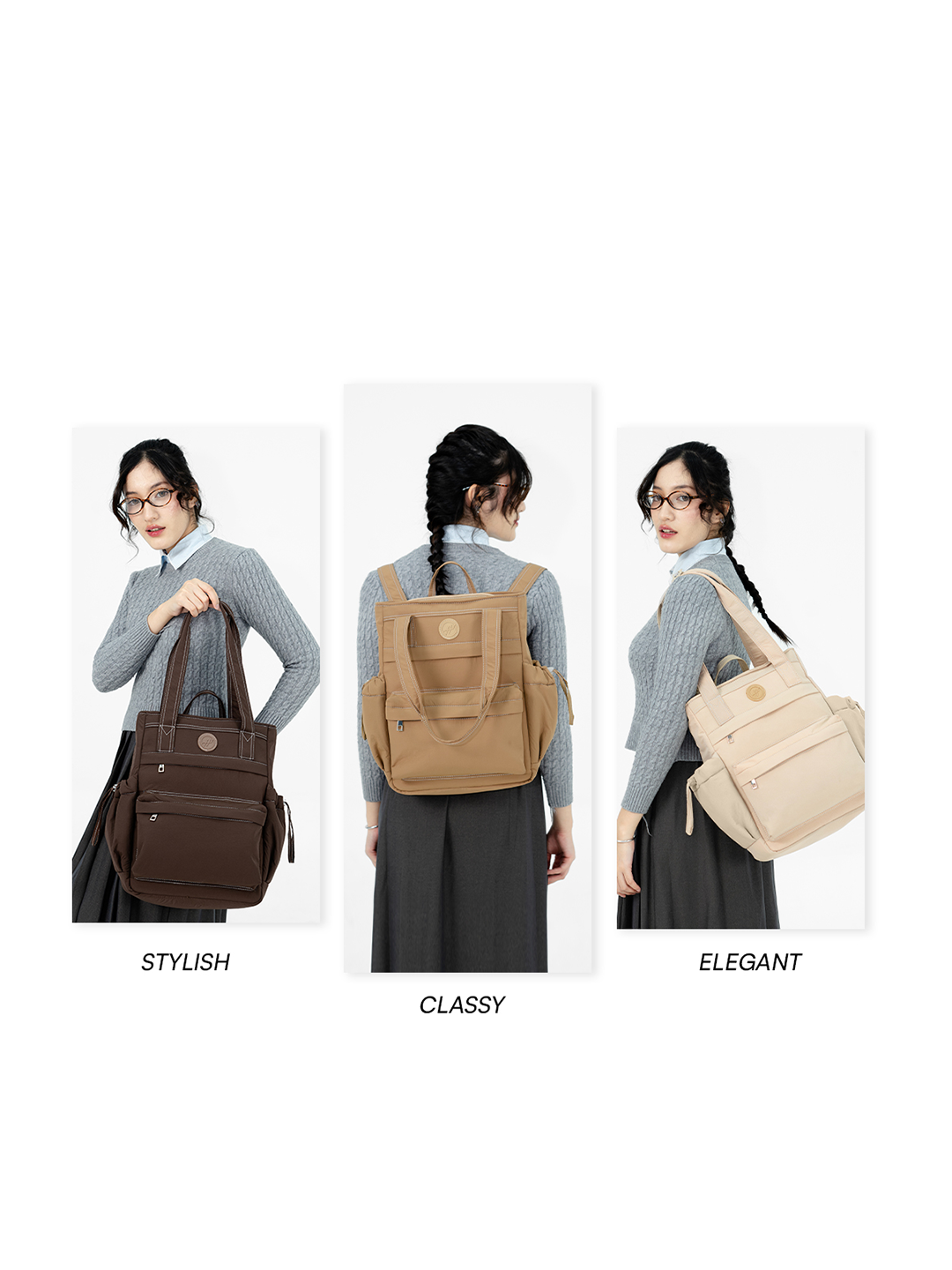 Hody - Tas Ransel Wanita Backpack Totepack Terbaru Tas Ransel Laptop Sekolah Kuliah Totebag 2 in 1 - RIKU TOTEPACK