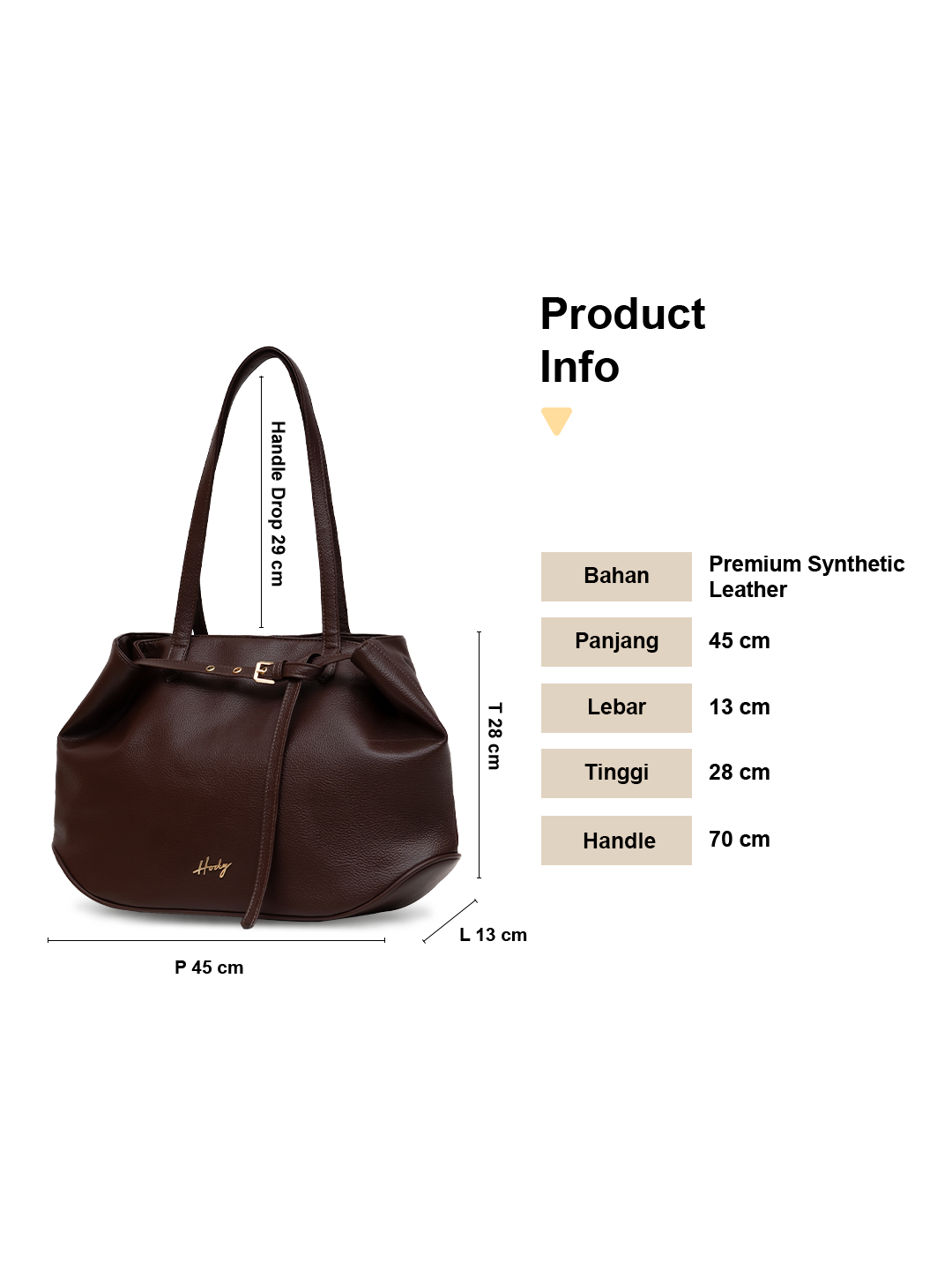 Hody - Tas Wanita Totebag Terbaru Shoulder Bag Tas Bahu Tote Bag Kuliah Kerja - RUELLE BAG