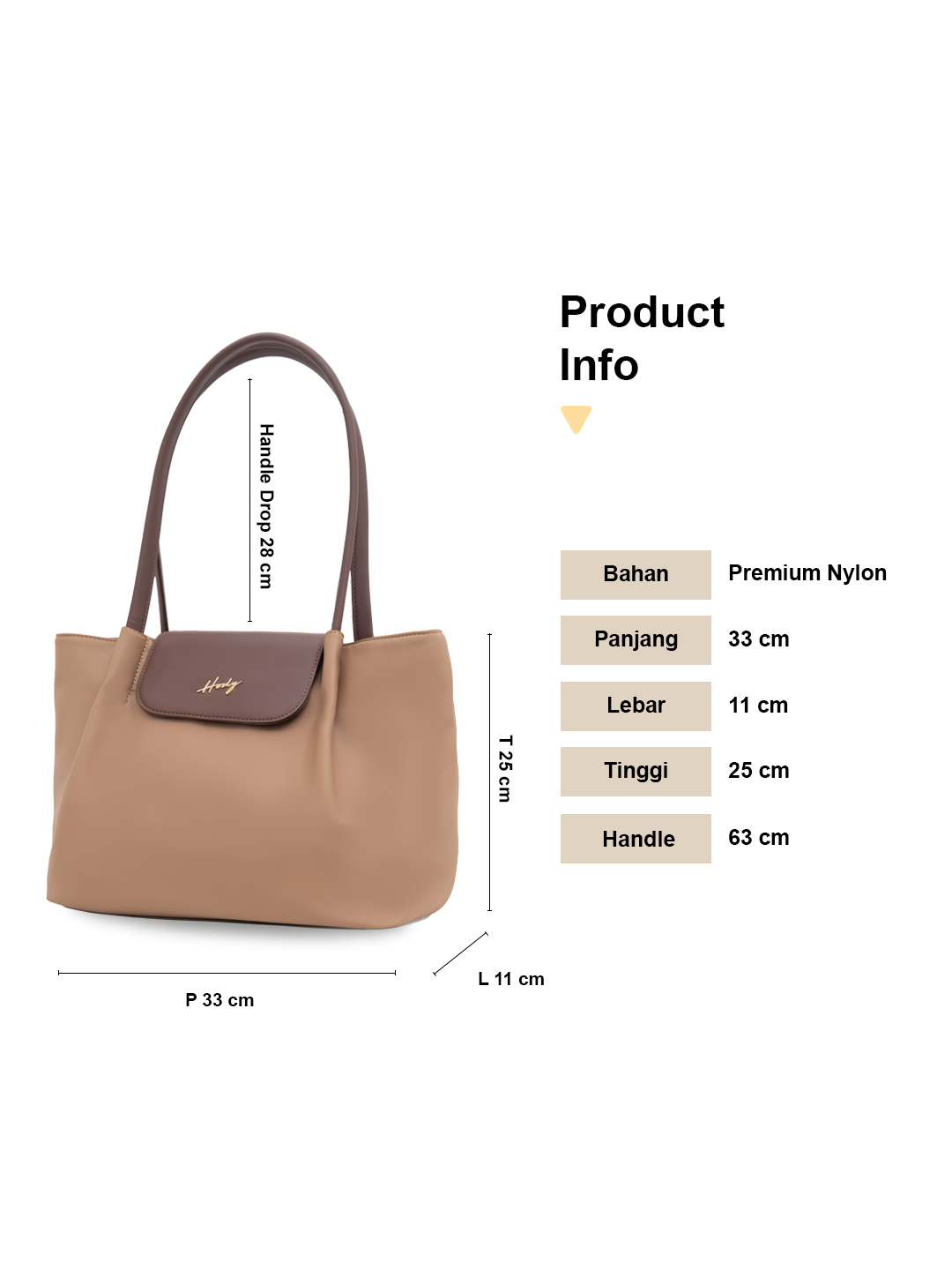 Hody - Tas Wanita Totebag Terbaru Tas Bahu Wanita Kuliah Kerja Shoulder Bag - RUNA TOTE BAG