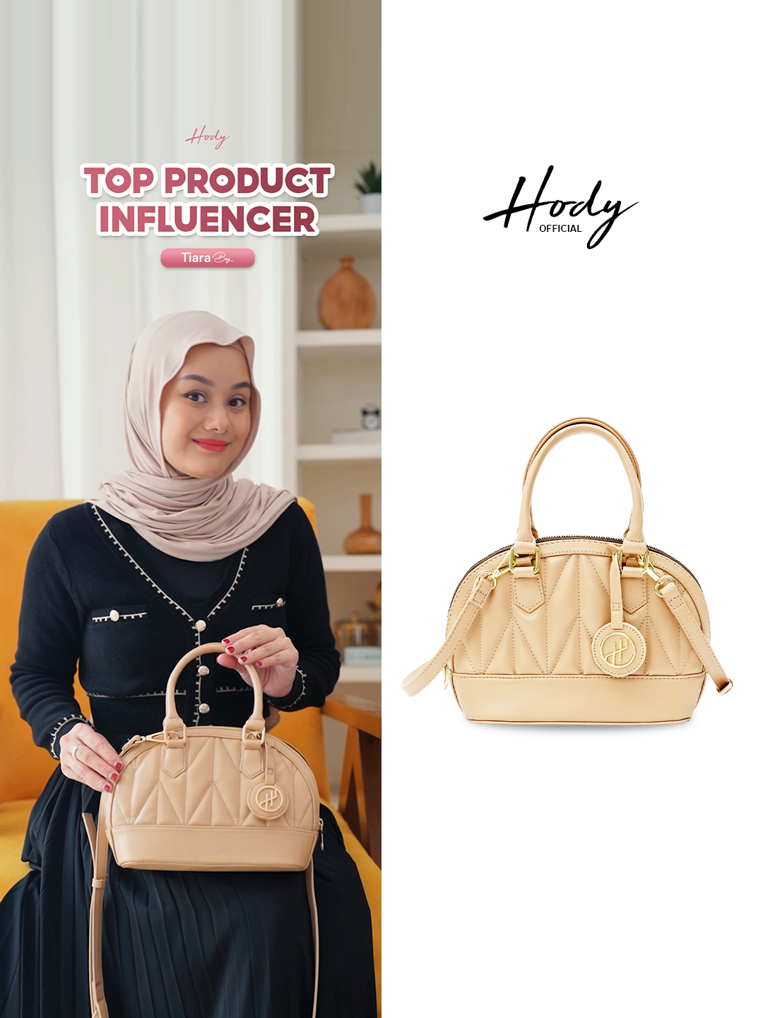 Hody - Tas Selempang Wanita Tas Tangan Fashion Handbag Sling Bag Shoulder Bag Tas Wanita Terbaru 2026 - Tiara Bag
