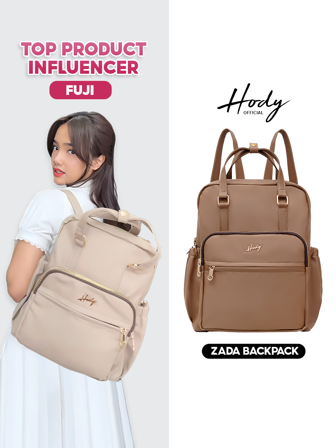 Hody - Tas Ransel Wanita Backpack Tas Laptop Wanita Ransel Sekolah Backpack Terbaru - ZADA BAG