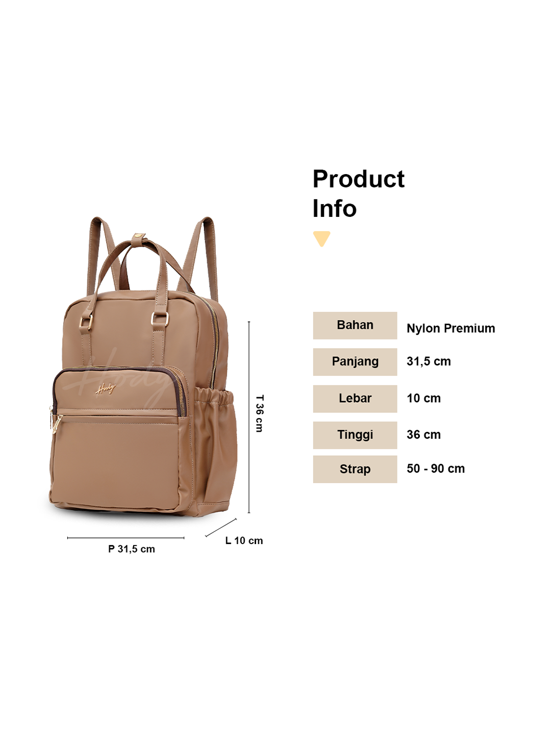 Hody - Tas Ransel Wanita Backpack Tas Laptop Wanita Ransel Sekolah Backpack Terbaru - ZADA BAG