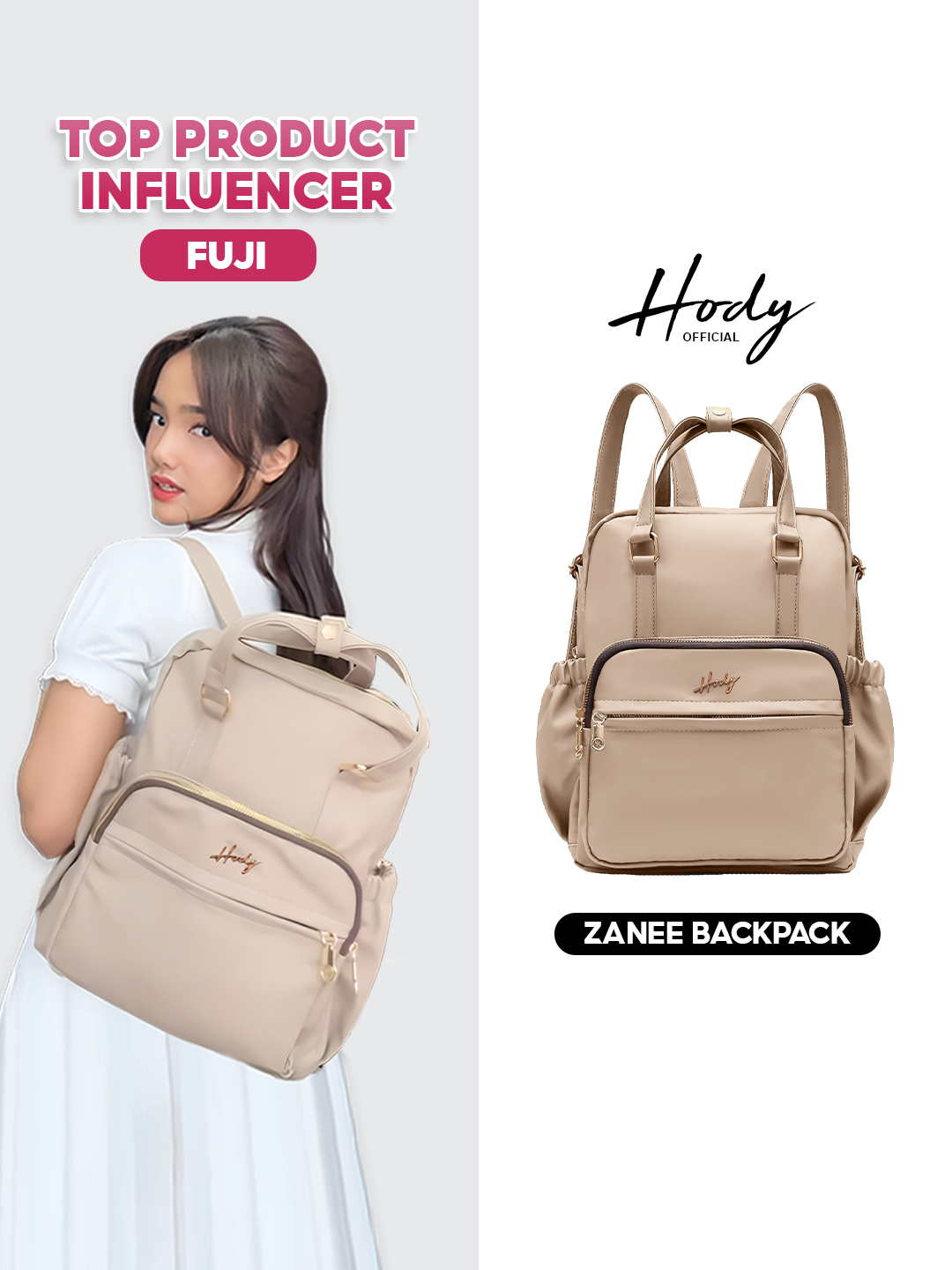 Hody - Tas Ransel Wanita Mini Backpack Terbaru Ransel Sekolah Backpack Kerja - ZANEE BAG