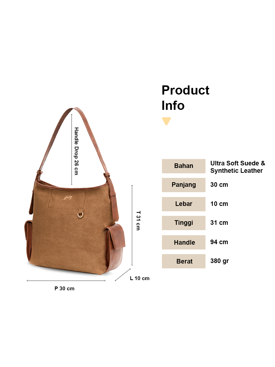Hody - Tas Wanita Totebag Hobo Bag Kuliah Kerja Tas Bahu Shoulder Bag Terbaru - MARVA BAG