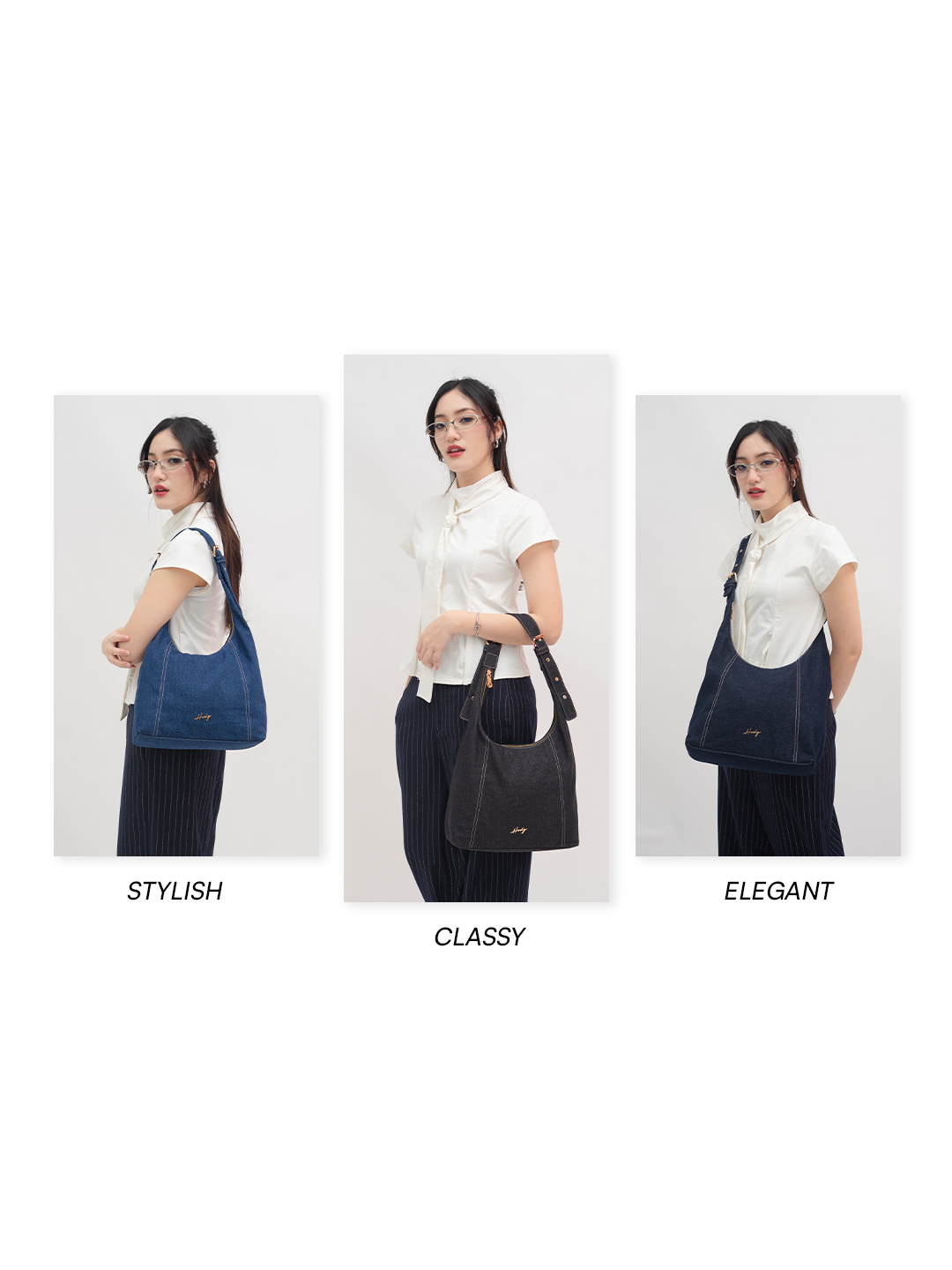 Hody - Tas Wanita Totebag Series Denim Terbaru Tas Bahu Wanita Kerja Kuliah Shoulder Bag Hobo Denim - NOA BAG