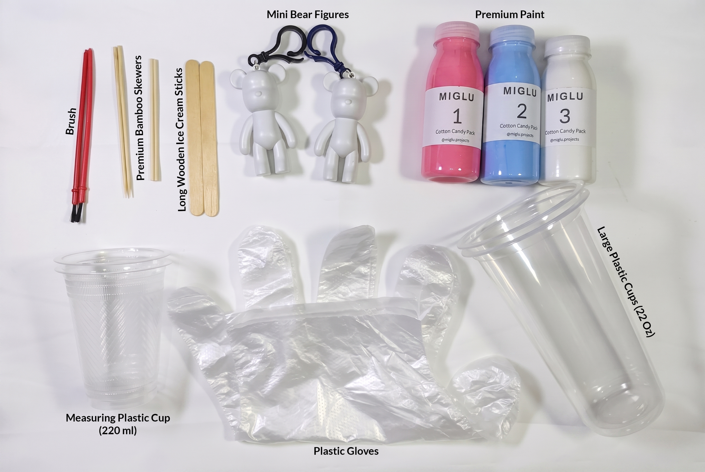 DIY Fluid Bear Art Kit - Home Edition (Complete Couple Pack)