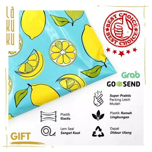 Image of Kemasan Plastik Polymailer Bungkus Kado + Kartu Ucapan cantik khusus produk LAKUKU