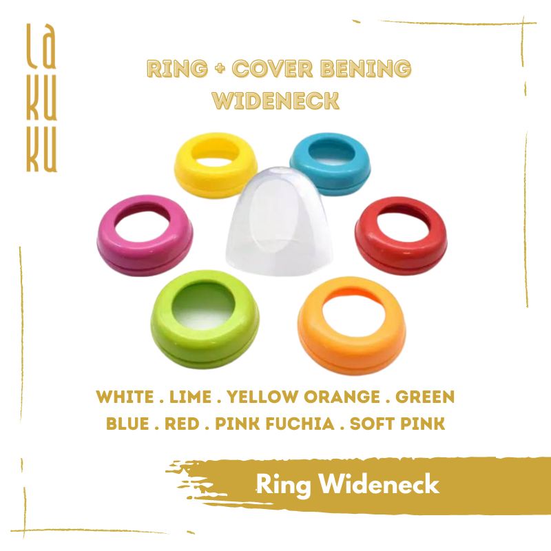Lakuku - Screw Cap Nipple Cover Ring dan Penutup botol susu Wideneck PP 160ml 240ml
