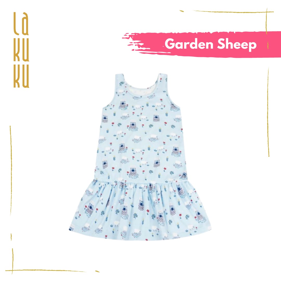 Lakuku - Little Palmerhaus Printed Jersey Dress Cotton 1-6 th