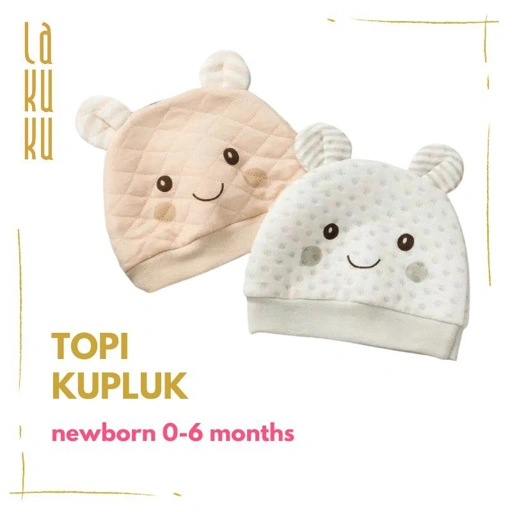 Image of Topi Kupluk Anak Bayi Newborn 0-6 bulan Cotton, Nyaman dan Lucu