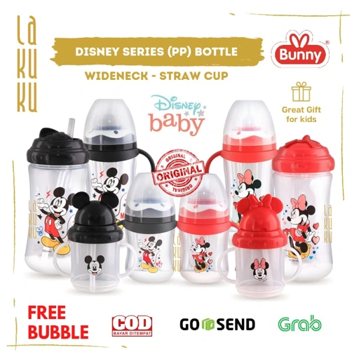 Image of Lakuku - Lusty Bunny Botol Susu Anak Dot Sedotan edisi Disney Baby Mickey Minnie