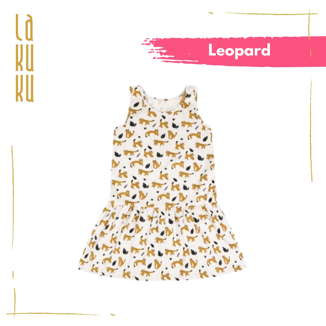Lakuku - Little Palmerhaus Printed Jersey Dress Cotton 1-6 th