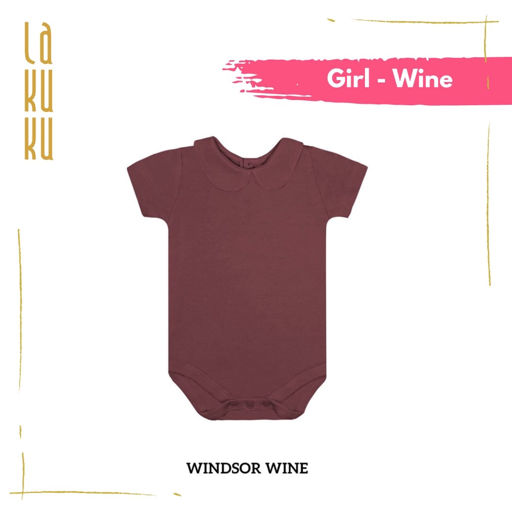 Lakuku - Little Palmerhaus Baby Bodysuit Boy & Girl Collar Newborn - 9 bulan Berkerah